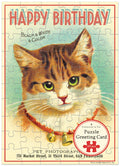 Cavallini & Co. Happy Birthday Cat Puzzle Greeting Card