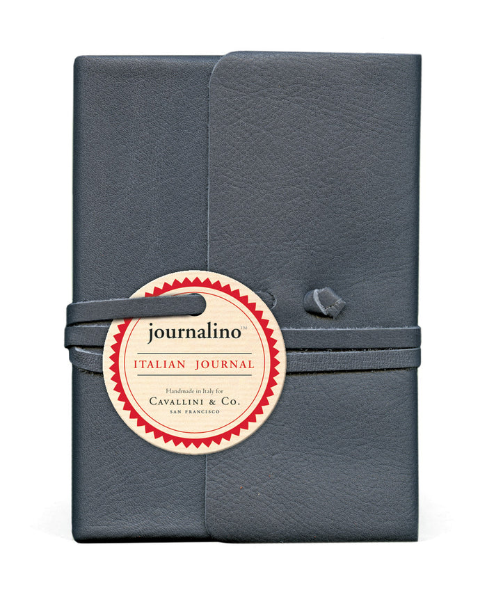 Cavallini & Co. medium size Journalino, Indigo blue. Also available in  Black, Charcoal, and Persimmon.