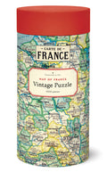 Cavallini & Co. Map of France 1000 Piece Puzzle- image of packaging showing map of France on the front