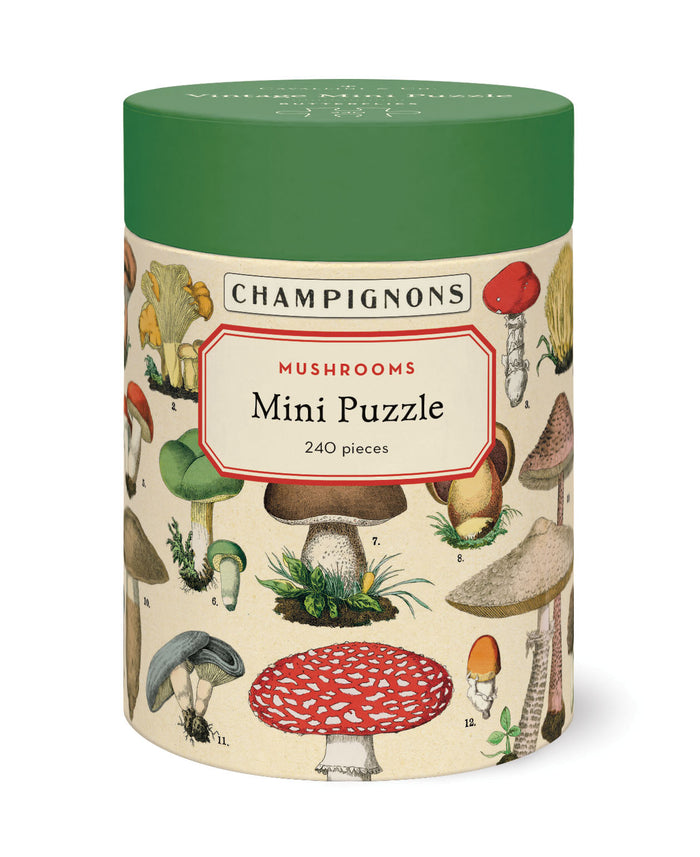 Cavallini & Co. Mushrooms 240 Piece Mini Puzzle front of package image