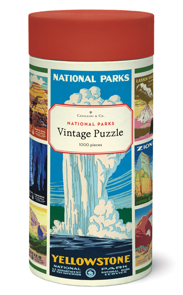 Cavallini & Co. National Parks Posters 1000 Piece Puzzle front of package image