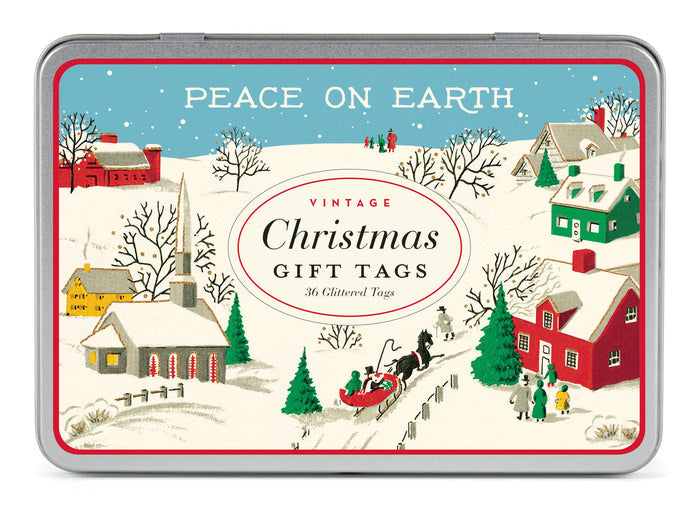 Cavallini & Co. Peace on Earth Glitter Gift Tags