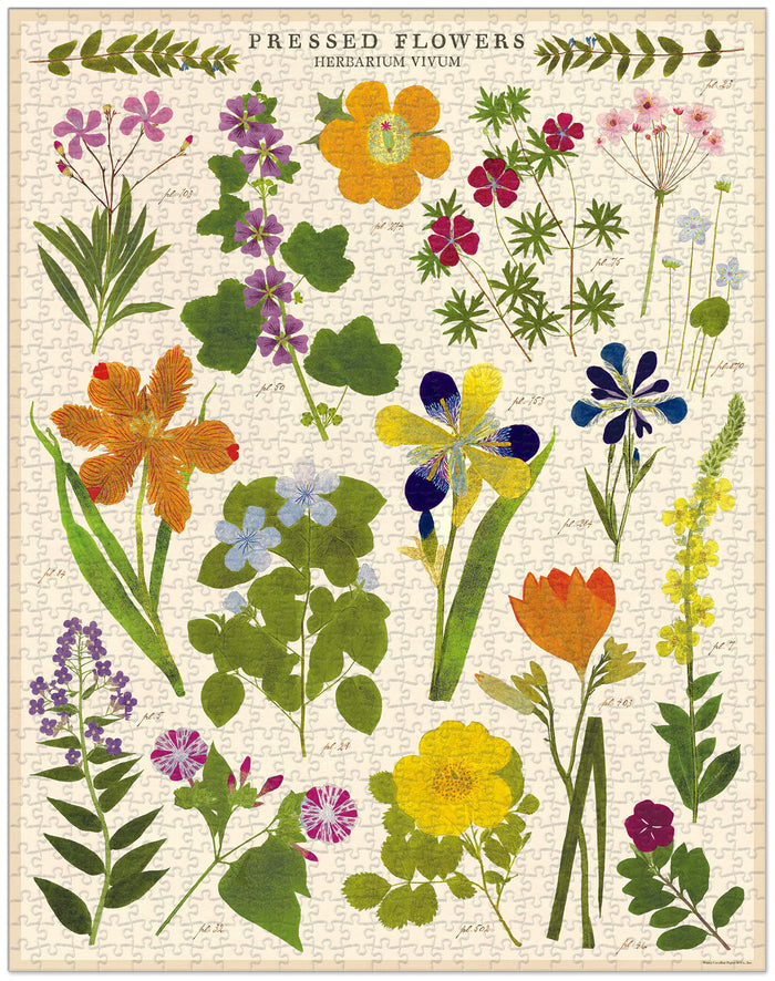 Image of Cavallini & Co. Pressed Flowers 1000 Piece Puzzle finished.