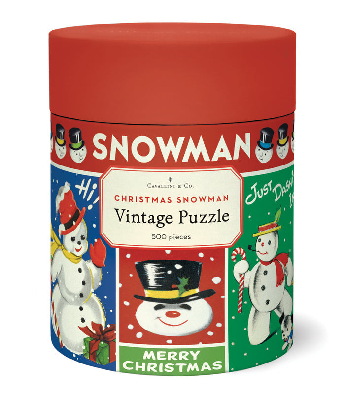 Cavallini & Co. Snowman 500 Piece Holiday Puzzle