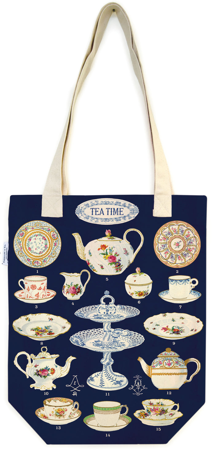 Cavallini & Co. Tea Time Cotton Tote Bag