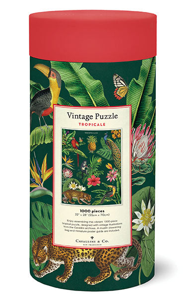 All puzzles are packaged in a 10 inch long cardboard tube, with puzzle pieces safely stored in a muslin bag inside.