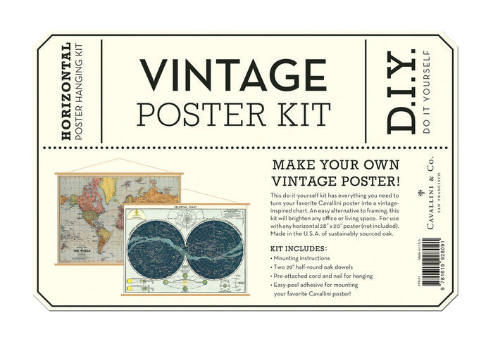 Cavallini & Co. horizontal vintage poster kit instructions.