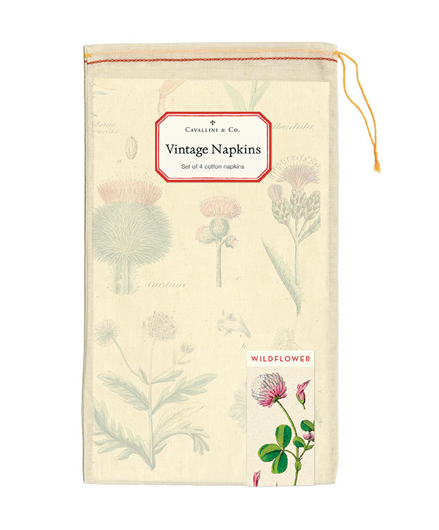 Napkins come packaged in a hand- sewn muslin bag ready for gifting.