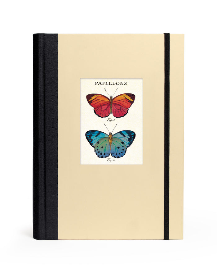 Cavallini & Co. Butterflies Window Journal- Notebook with butterfly illustration on a beige cover