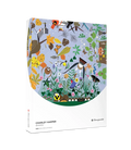 Charley Harper: Seasons 1000-Piece Circular Jigsaw Puzzle packaging image showing finished puzzle