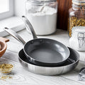 Chatham Stainless 2 Pc 8" & 10" Ceramic Frypan Set
