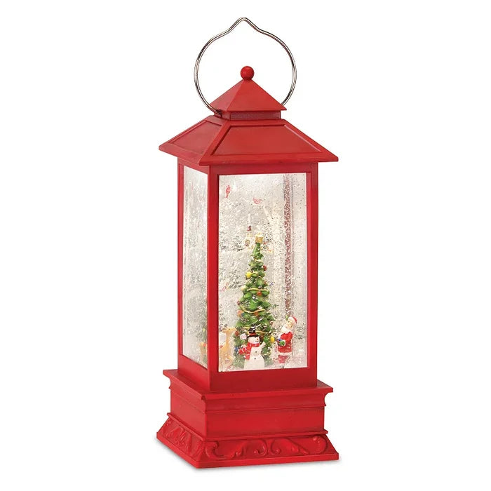 Christmas Lantern Lighted Silhouette Scene