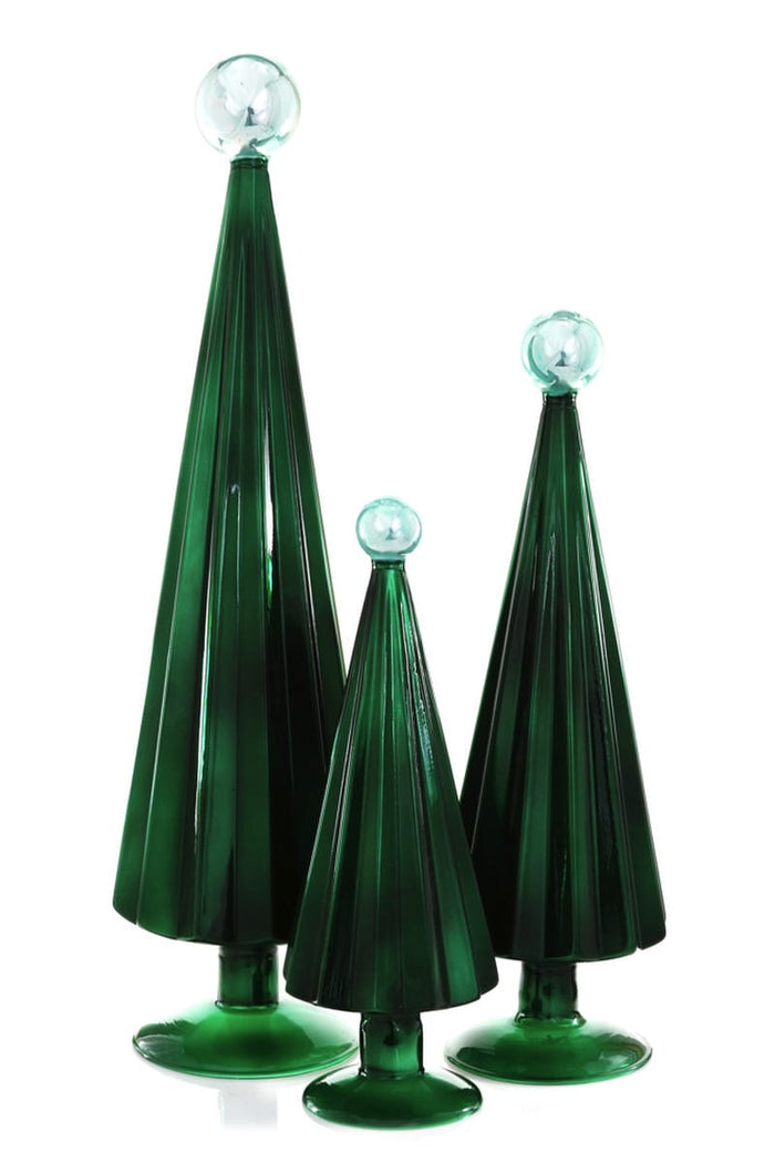 Cody Foster & Co | Pleated Trees, Juniper/Sky, Set of 3