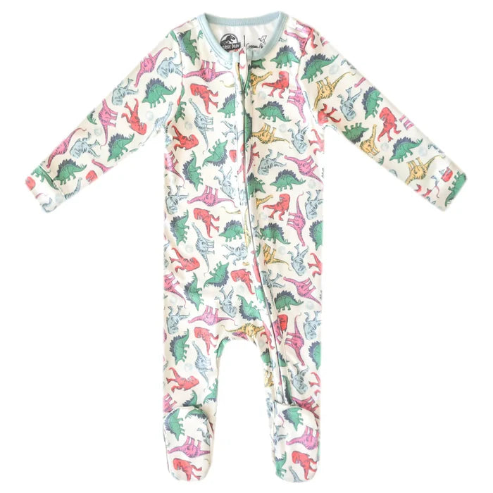 Copper Pearl| Dinosaurs of Jurassic Park zip up footie