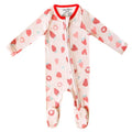 Copper Pearl|Strawberry Zip Up Footie