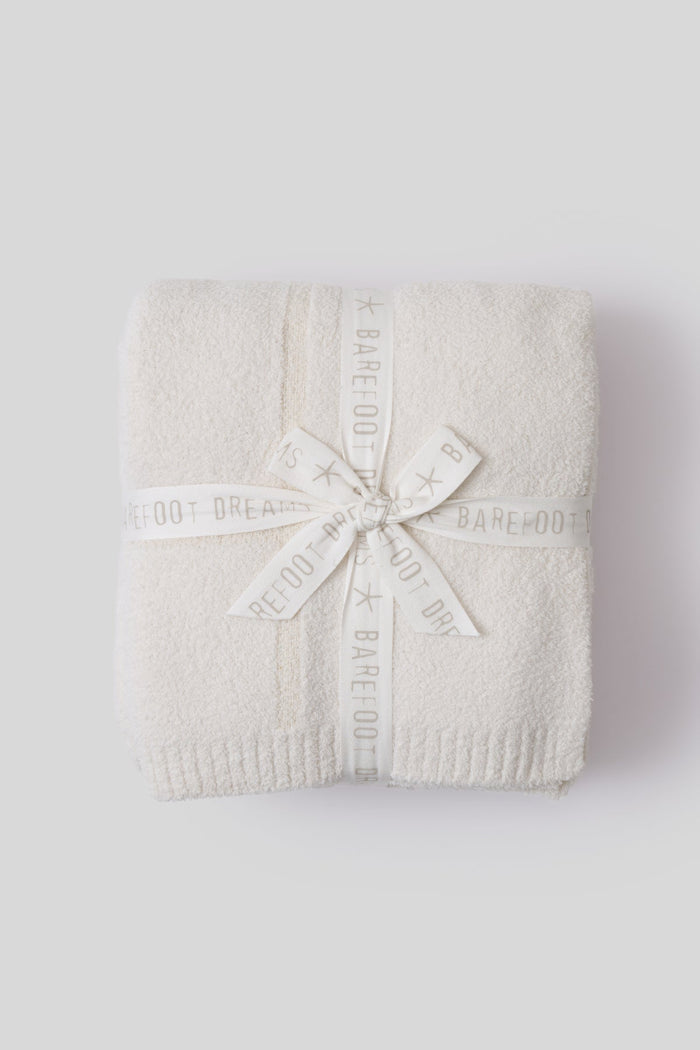 CozyChic Cotton Tonal Plaid Throw, Cream