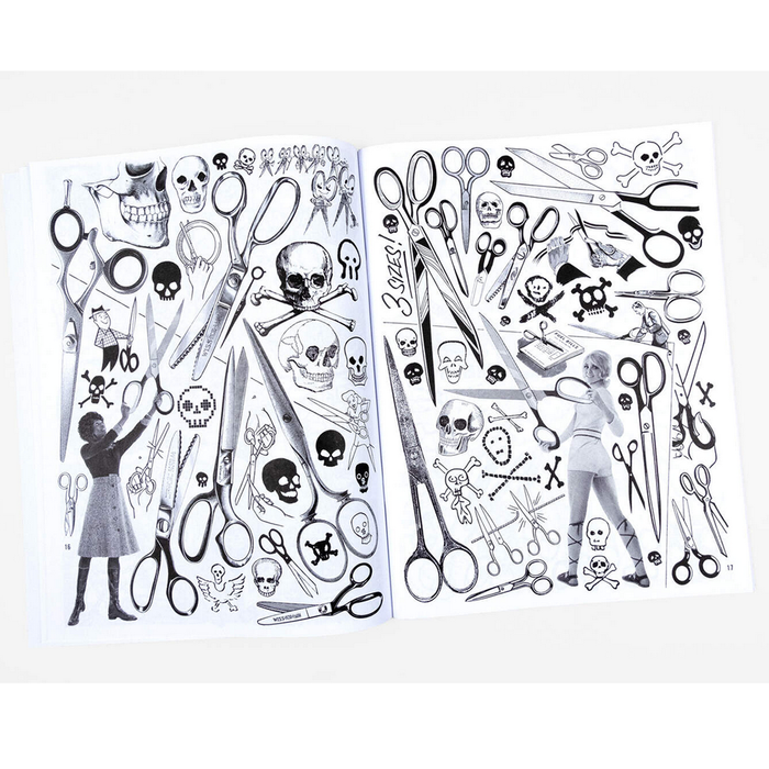 Crap Hound Magazine- Collected Extras with Black Cats- double page spread with  scissors