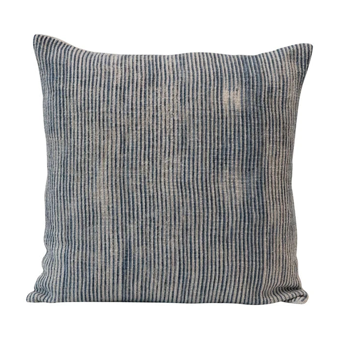 Creative Co-Op | 20" Square Blue & Cream Pillow
