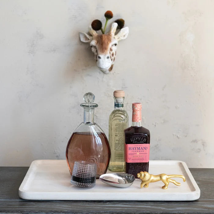 Creative Co-Op | 4 oz. Embossed Spinning Whiskey Glass