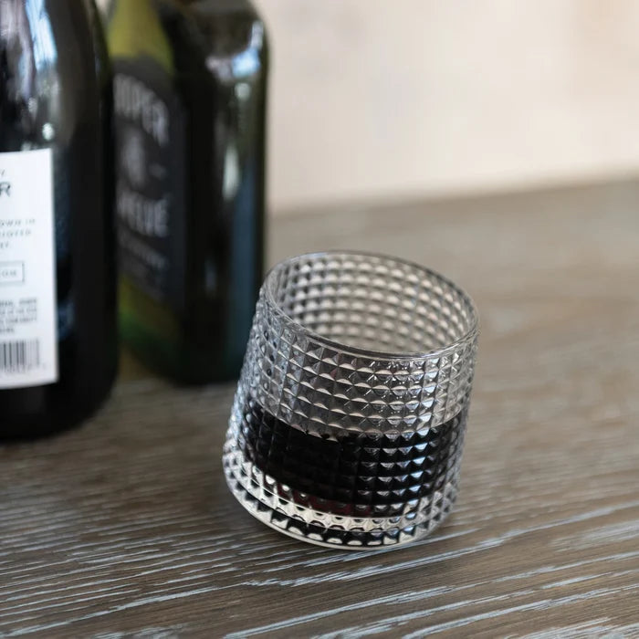 Creative Co-Op | 4 oz. Embossed Spinning Whiskey Glass