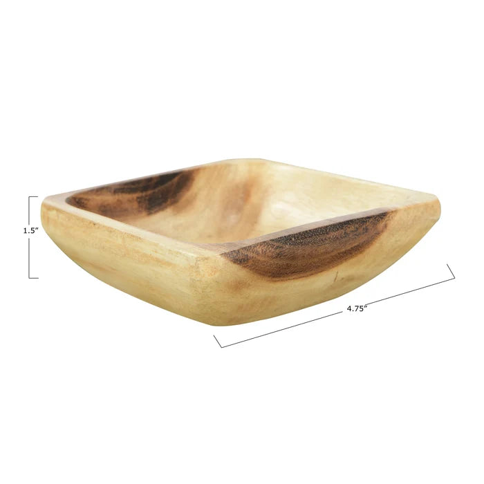 Creative Co Op | Acacia Wood Bowls, Set of 3
