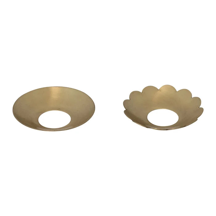 Creative Co-Op | Brass Candle Bobeche, Assorted Styles