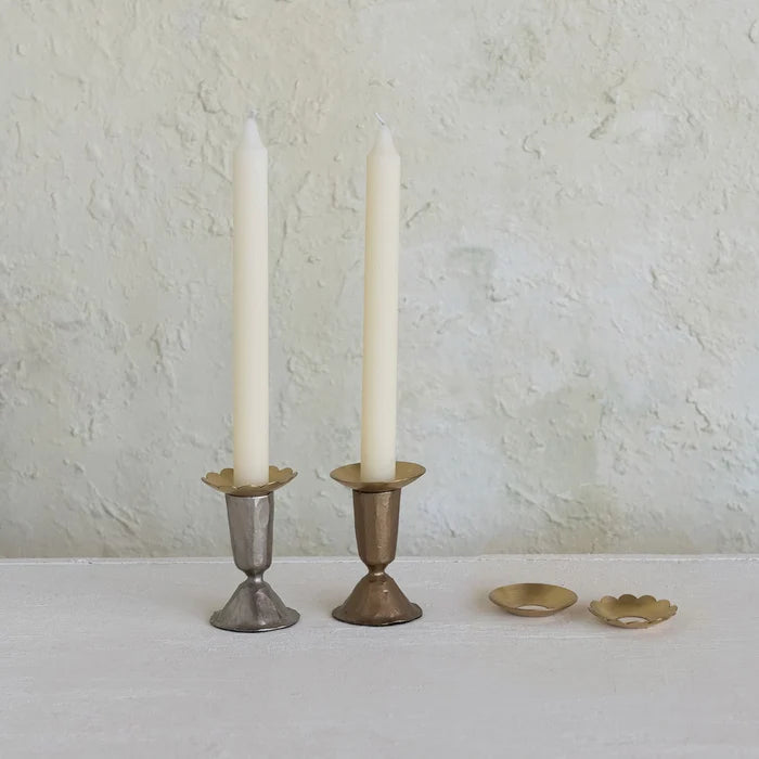 Creative Co-Op | Brass Candle Bobeche, Assorted Styles