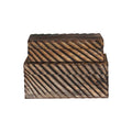 Creative Co-Op | Carved MDF & Mango Wood Nesting Boxes, Set of 2