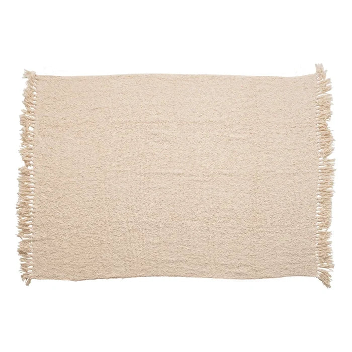Creative Co Op | Cotton Blend Cream Throw
