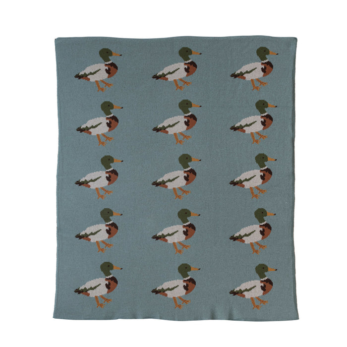 Creative Co-Op | Cotton Knit Baby Blanket, Assorted Prints