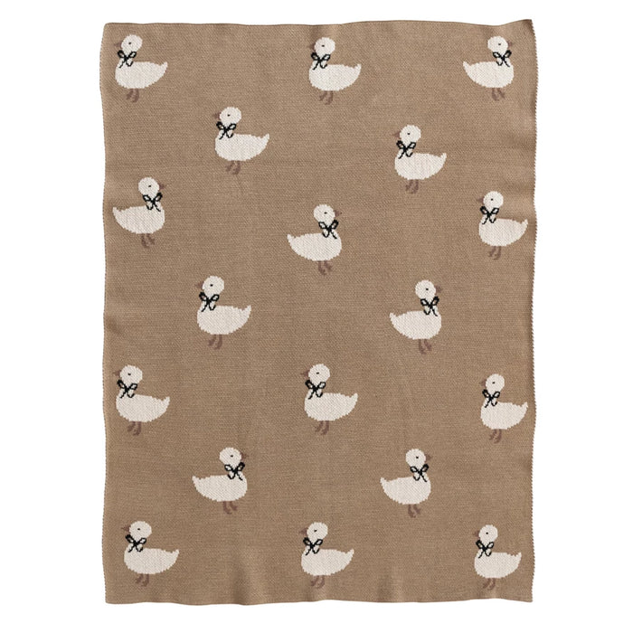 Creative Co-Op | Cotton Knit Baby Blanket, Assorted Prints