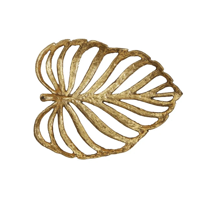 Creative Co Op | Decorative Cast Iron Leaf, Gold