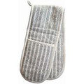 Creative Co-op double oven mitt- Cream & Black