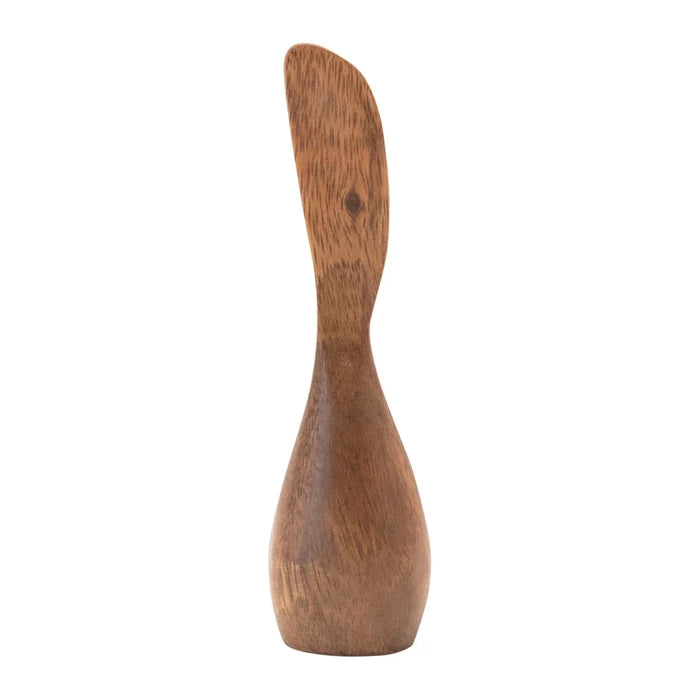 Creative Co-Op | Hand-Carved Acacia Wood Standing Canape Knife