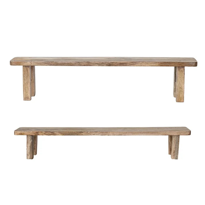 Creative Co-Op | Hand Carved Mango Wood Pedestals, Assorted Sizes