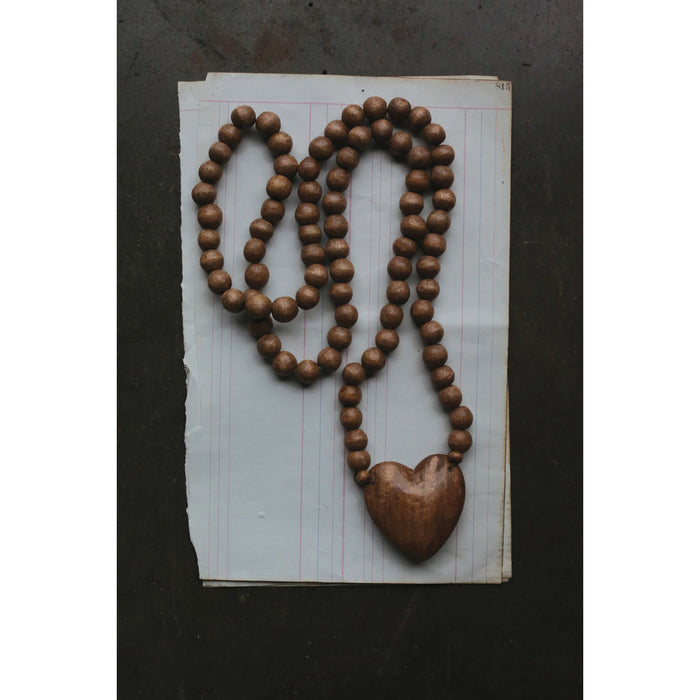Creative Co-Op | Hand-Carved Rosary with Heart