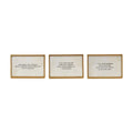 Creative Co-Op | Metal & Glass Frame w/Easel & Saying, Assorted Styles