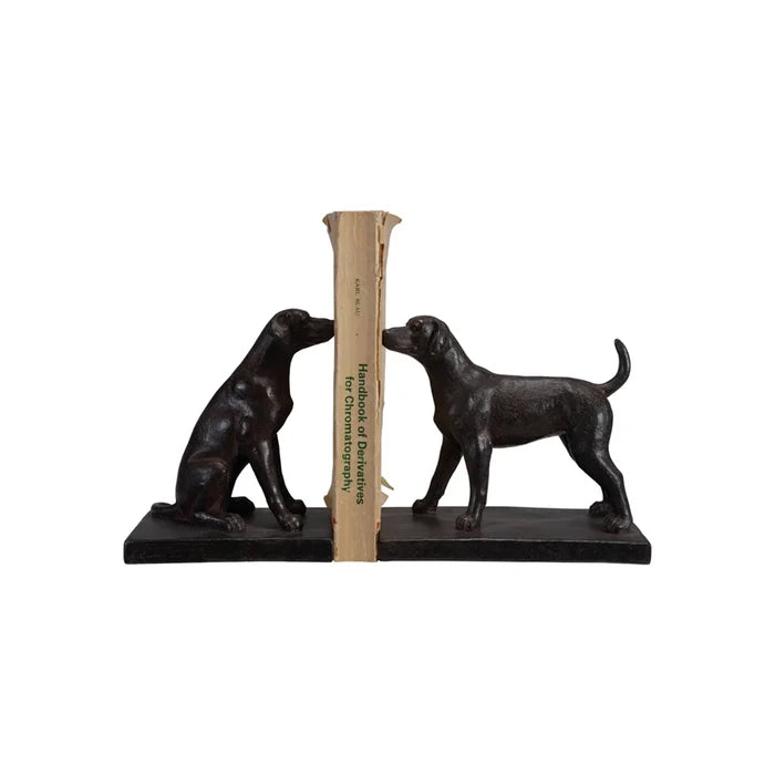 Creative Co-Op | Resin Dog Bookends Set, Black