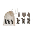Creative Co-Op | Stainless Steel Cheese Knives w/Dog Stands, Set of 3