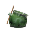 Creative Co-Op | Stoneware Salt Dish w/Acacia Wood Spoon