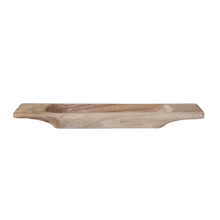 Creative Co-Op | Teakwood Tray w/Handles, Natural