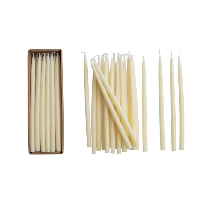 Creative Co-op | Unscented Thin Taper Candles In a Box- Set of 24