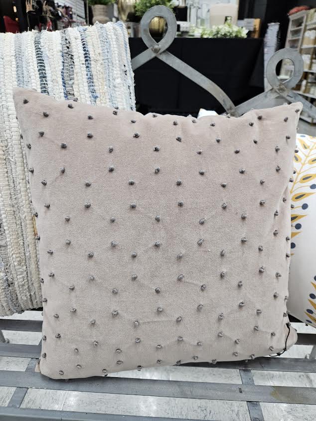 Creative Co-op| Velvet French Knot Pillow