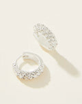 Cristal Pave Hoop Earring Crystal SIL