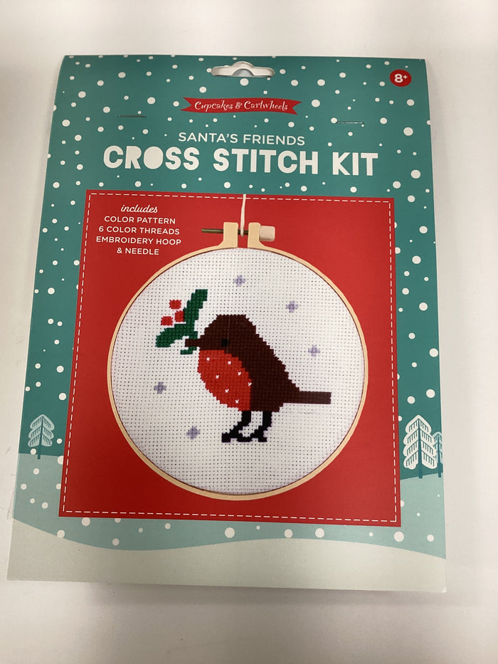 Cupcakes & Cartwheels | Santa's Friends Cross Stitch Kit, Assorted Designs