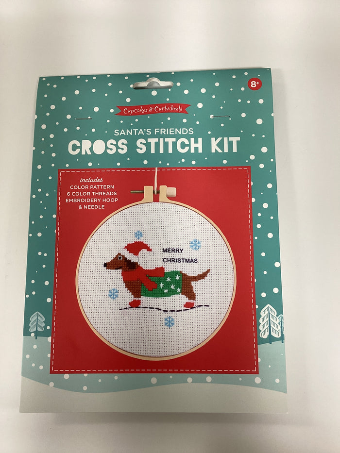 Cupcakes & Cartwheels | Santa's Friends Cross Stitch Kit, Assorted Designs