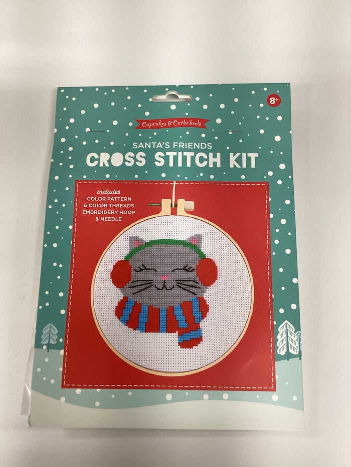 Cupcakes & Cartwheels | Santa's Friends Cross Stitch Kit, Assorted Designs