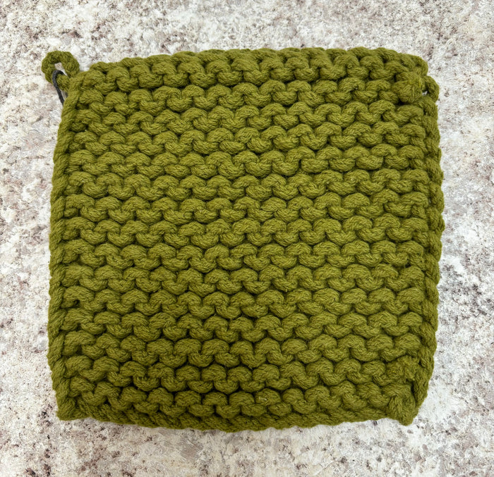 Danica Heirloom | Crocheted Pot Holder, Olive Branch