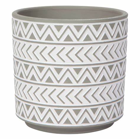 Danica Heirloom Plant pot spark Gray/White LRG