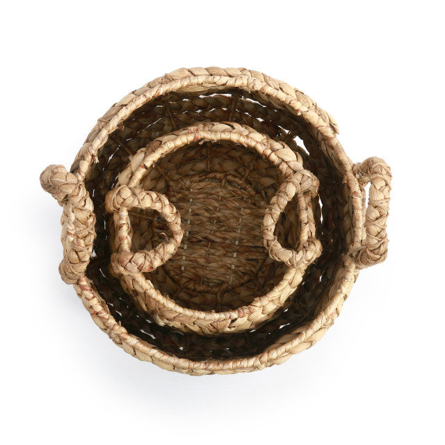 Demdaco | Braided Baskets w/Handles Set of 2